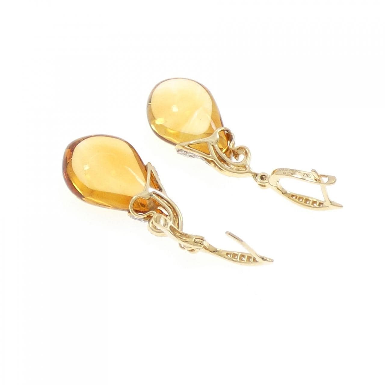 750YG/750WG Citrine Earrings 20.63CT