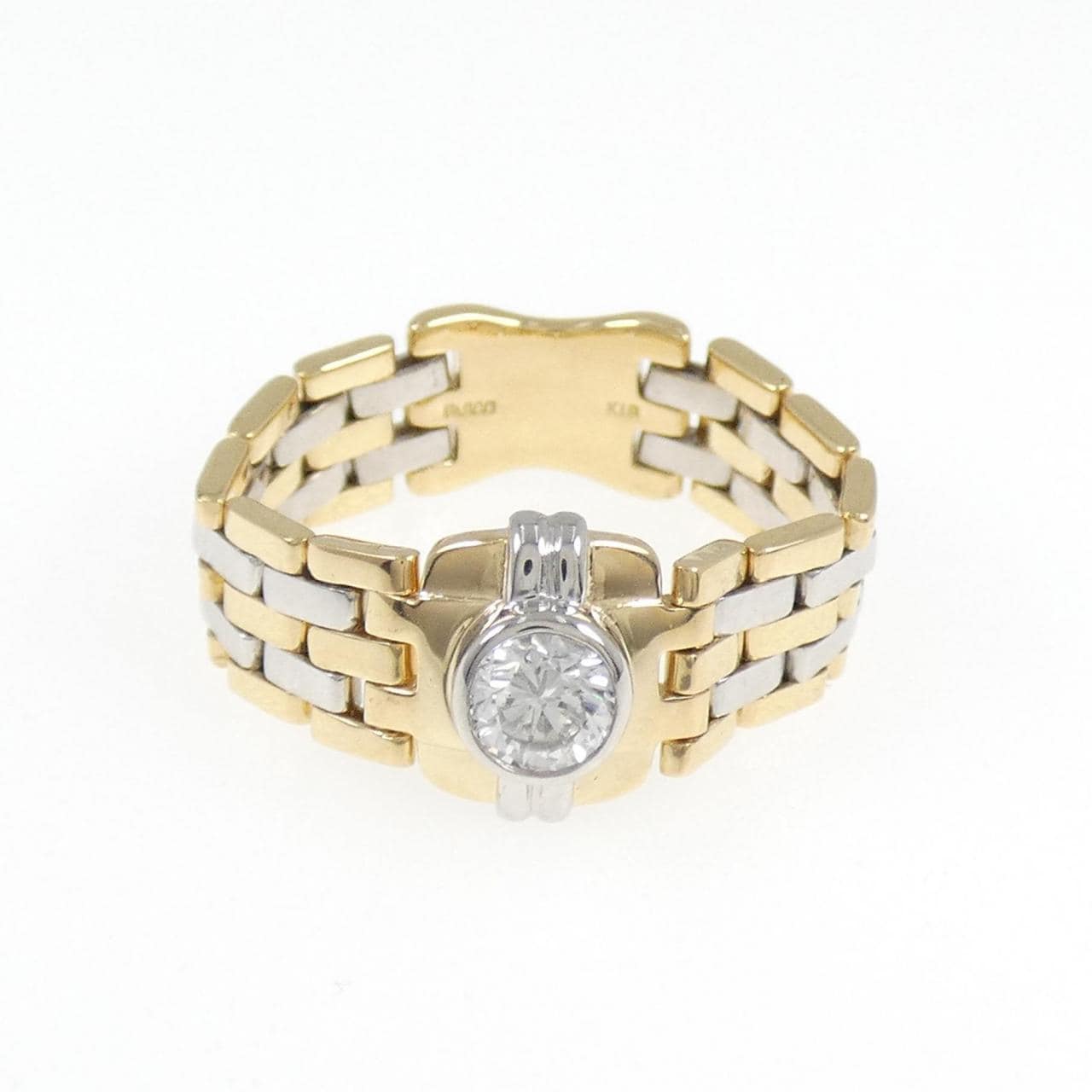 K18YG/PT ダイヤモンド リング 0.29CT