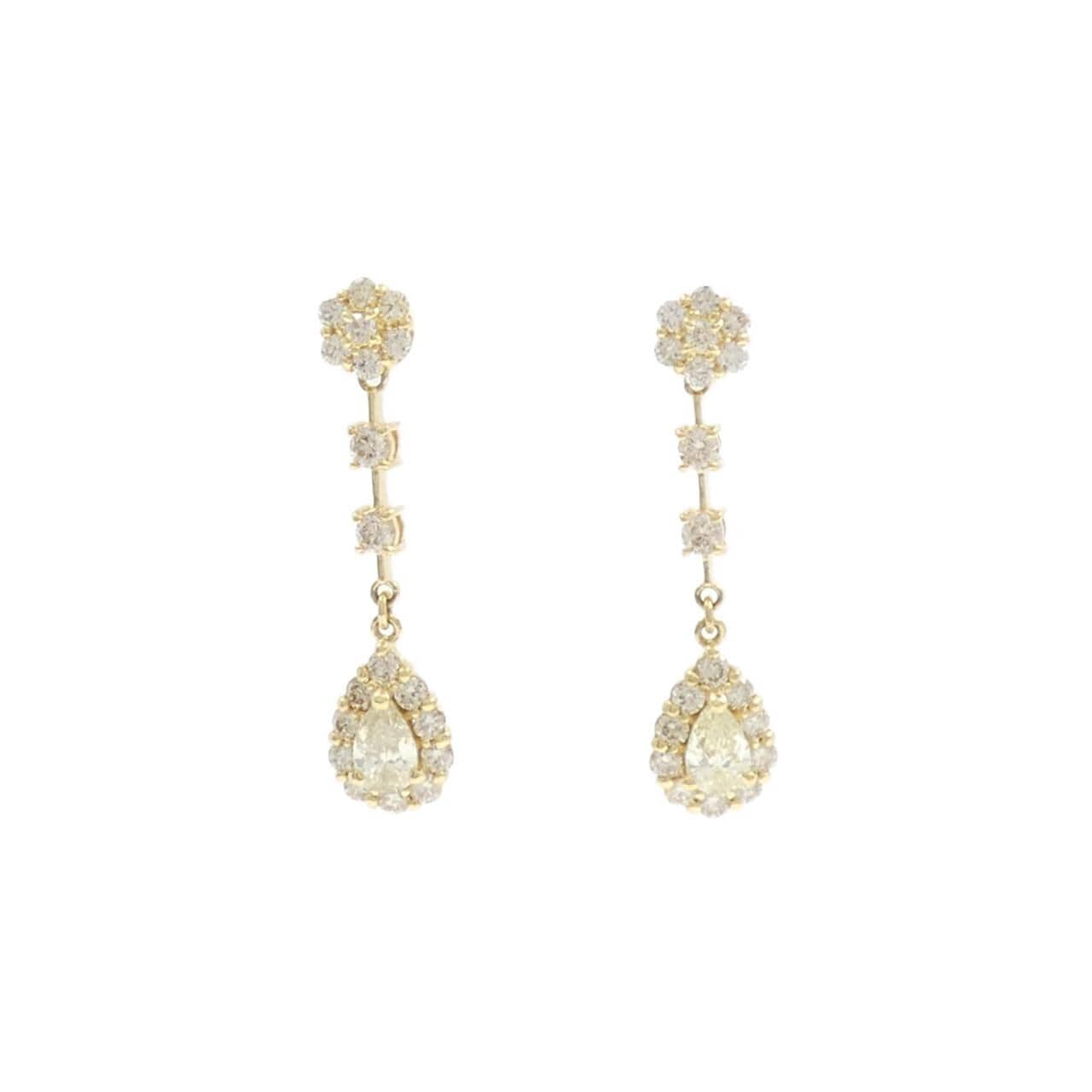 【新品】K18YG ダイヤモンド ピアス 0.80CT