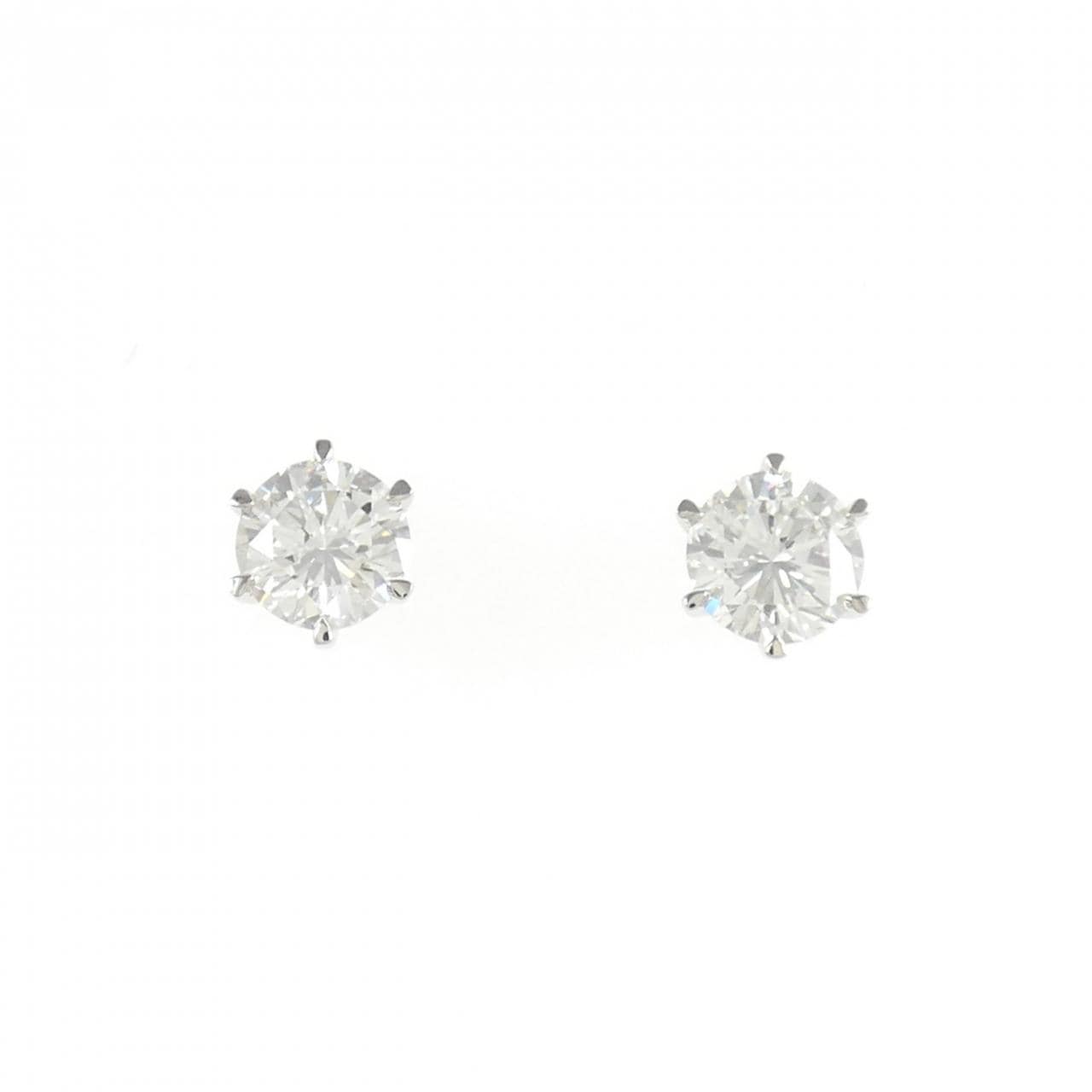 【リメイク】PT900/ST ダイヤモンド ピアス 0.710CT 0.749CT D VVS1 VG