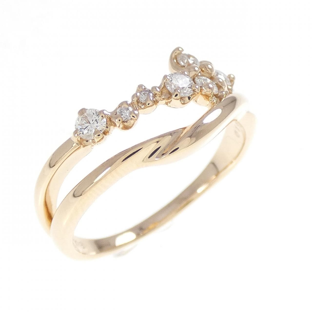 K18PG ダイヤモンド リング 0.19CT