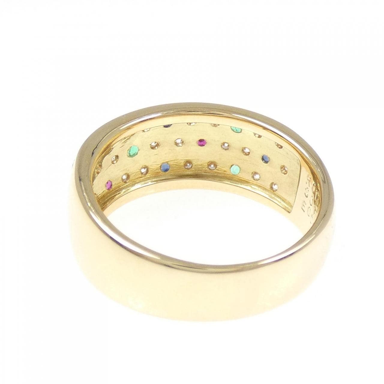 K18YG カラーストーン リング