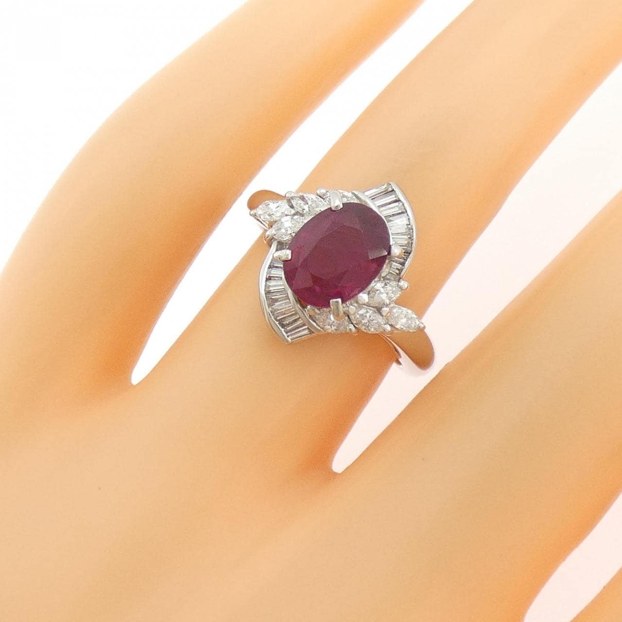 PT900 ルビー リング 2.02CT