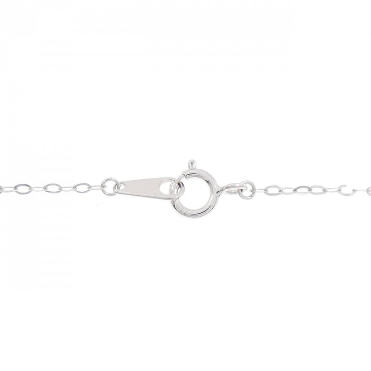 K18WG ホースシュー ダイヤモンド ネックレス 0.20CT