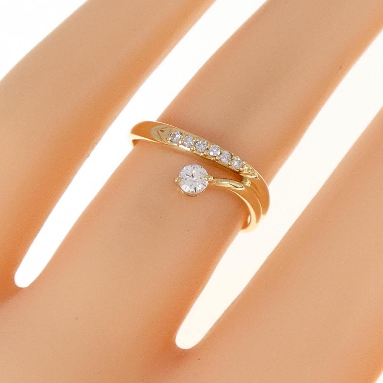 K18YG ダイヤモンド リング 0.15CT
