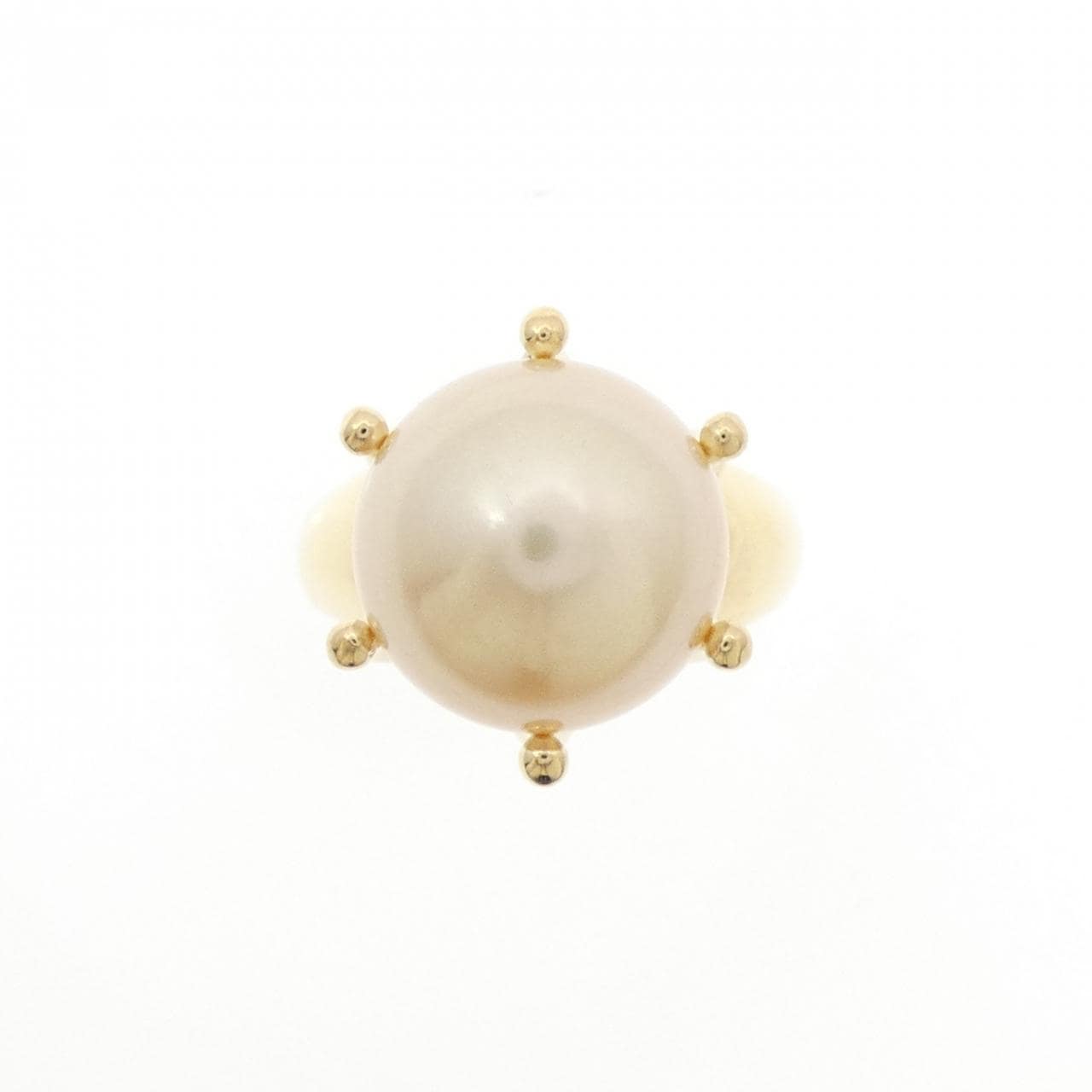 K18YG White Butterfly Pearl ring 11.6mm