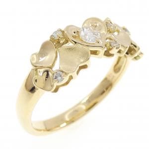 K18YG ハート ダイヤモンド リング 0.10CT