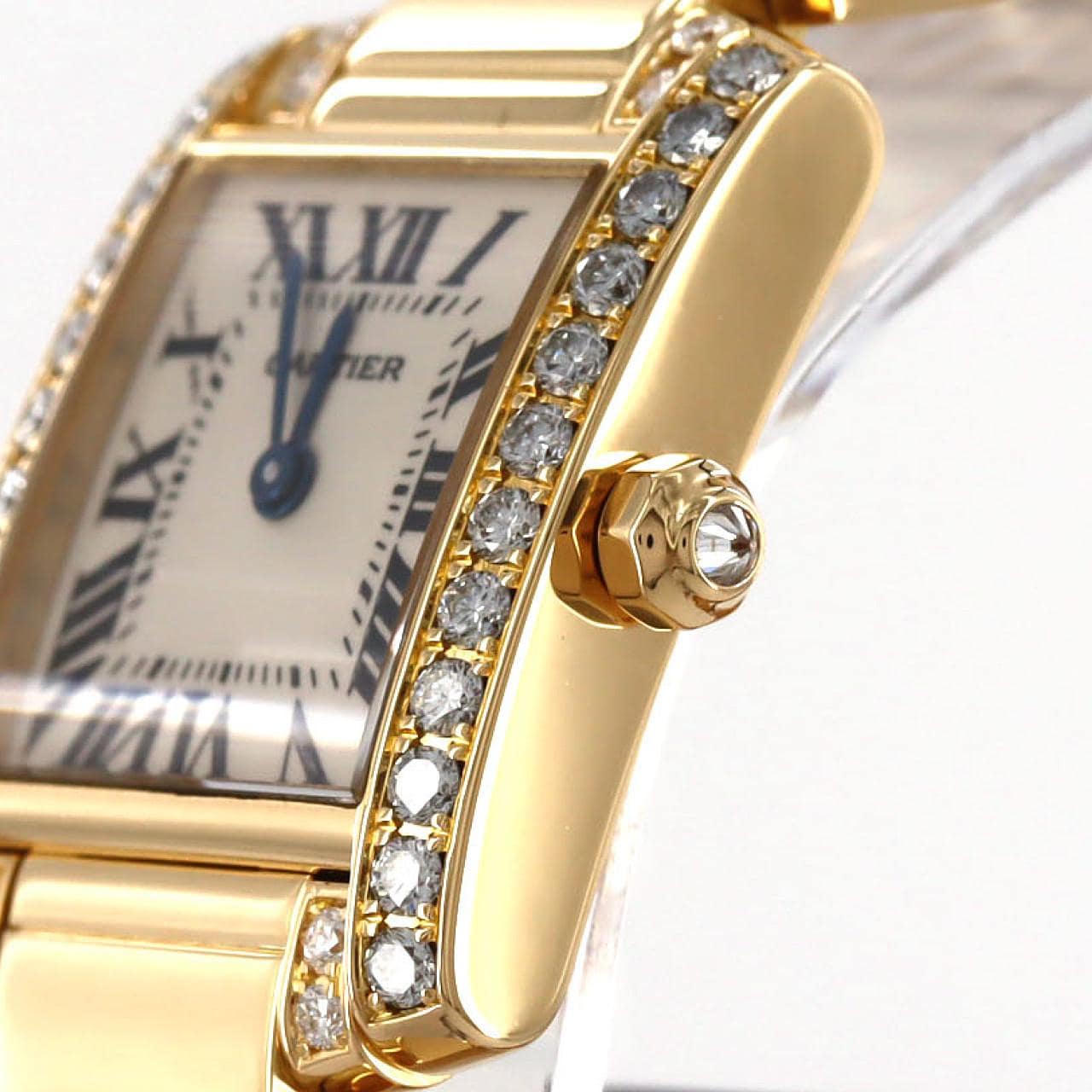 カルティエ タンクフランセーズSM YG/D･ブレスハーフD WE1001RC YG クォーツ