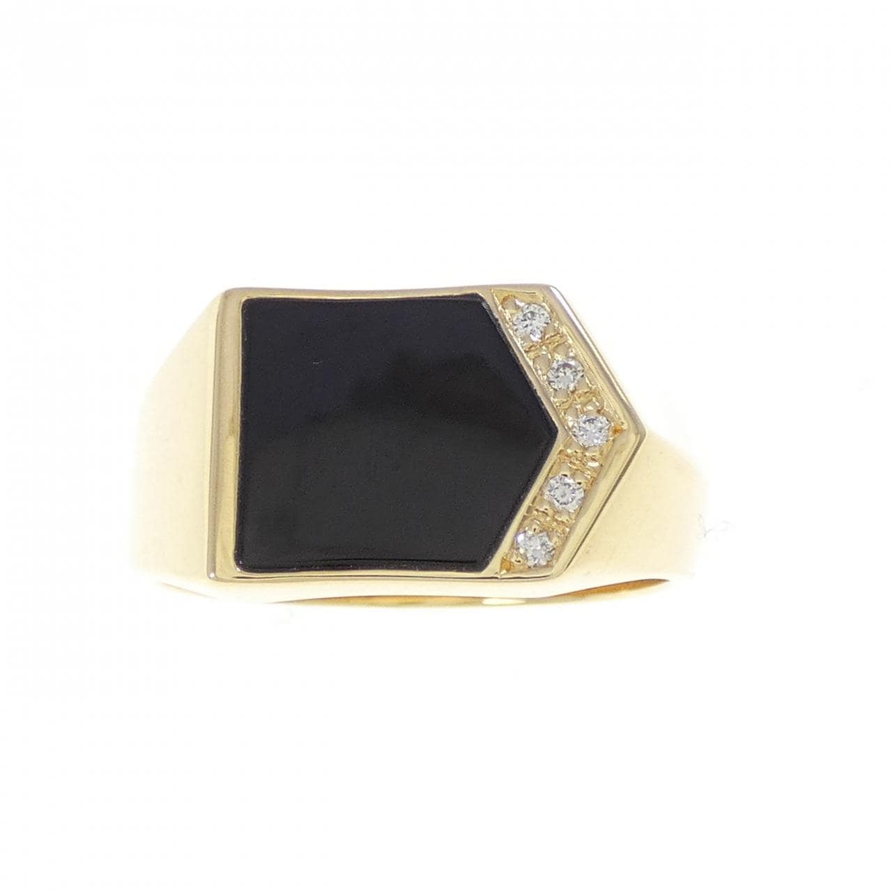 【新品】K18YG オニキス リング