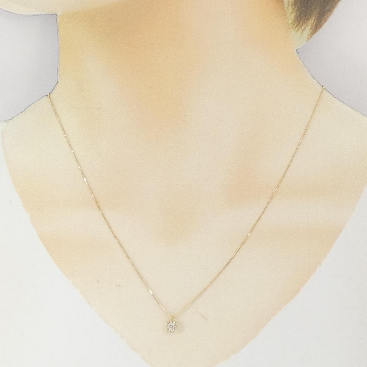 K18YG ダイヤモンド ネックレス 0.10CT
