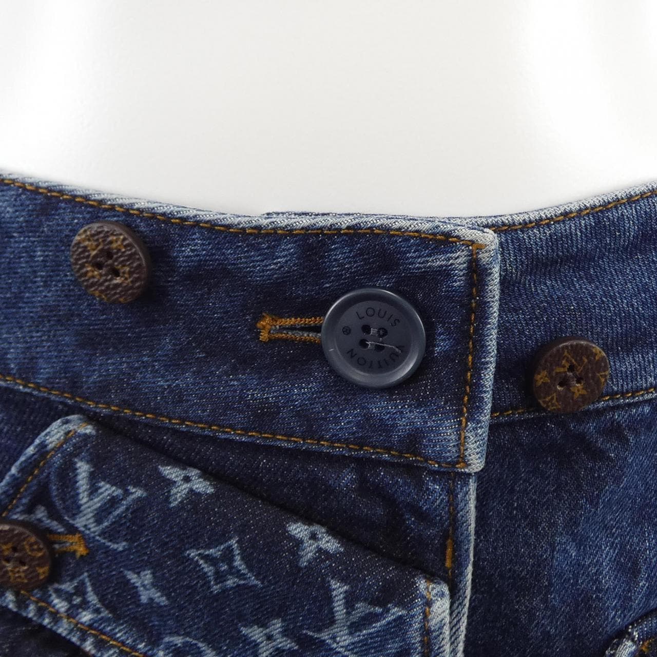 ルイヴィトン LOUIS VUITTON モノグラム アクセント ロウデニム FUSK98GOW スカート