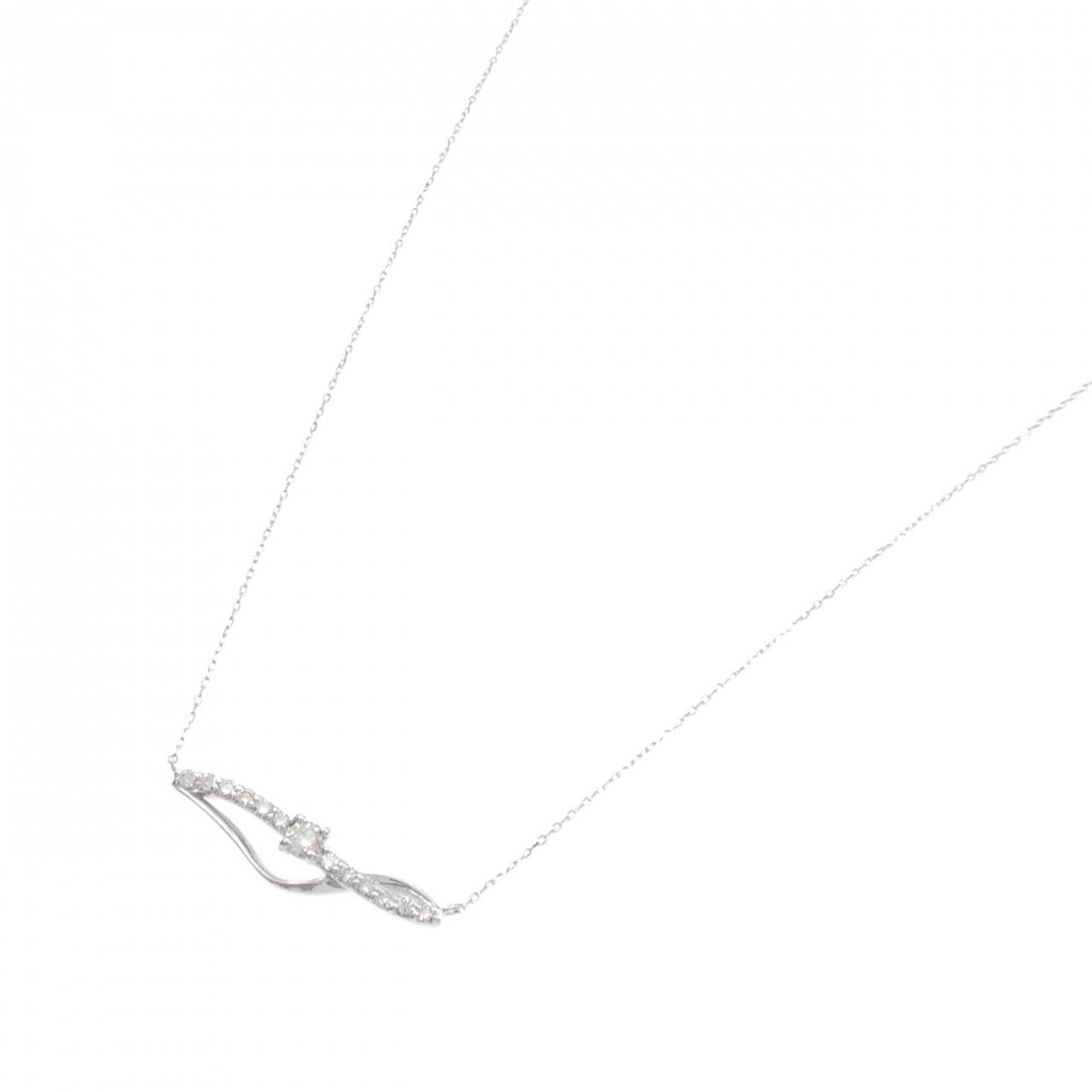 K18WG ダイヤモンド ネックレス 0.20CT