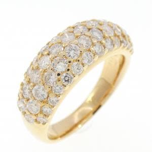 K18YG パヴェ ダイヤモンド リング 1.50CT