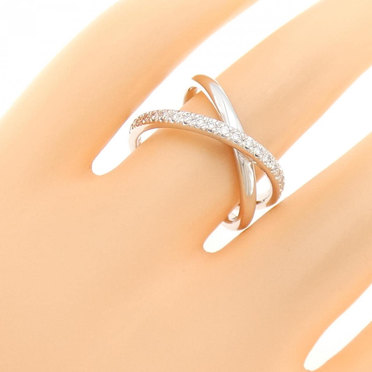 ミキモト クロッシングバンド リング 0.18CT