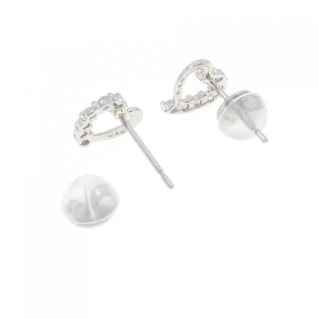 PT900 ハート ダイヤモンド ピアス 0.20CT