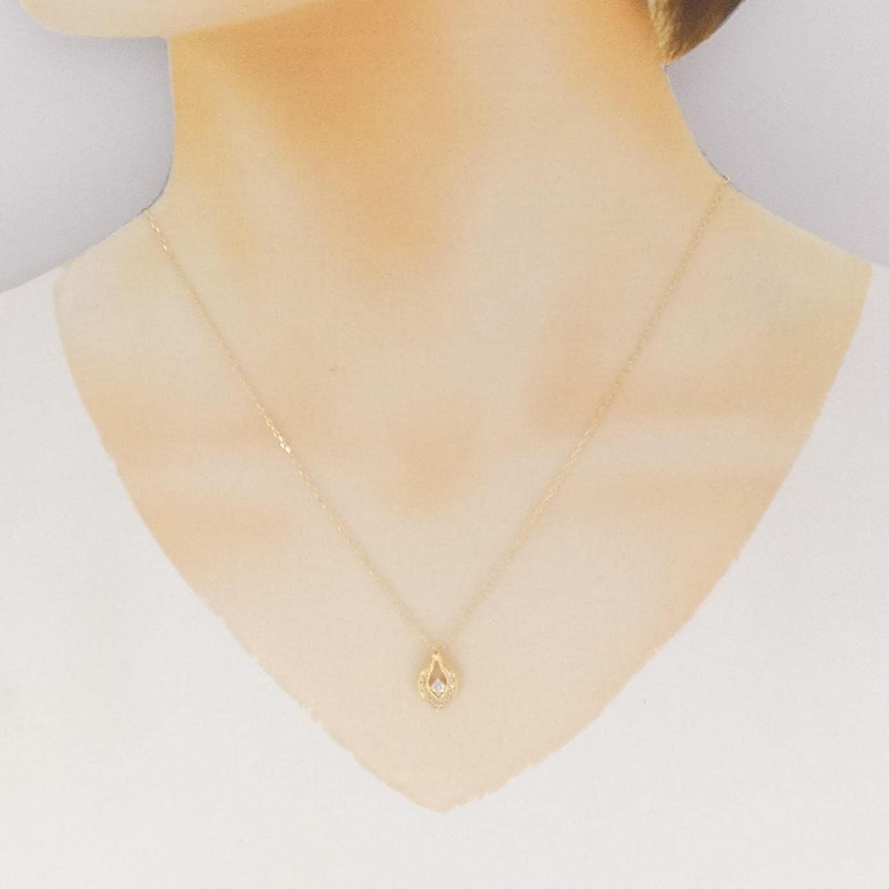 K18YG ダイヤモンド ネックレス 0.12CT