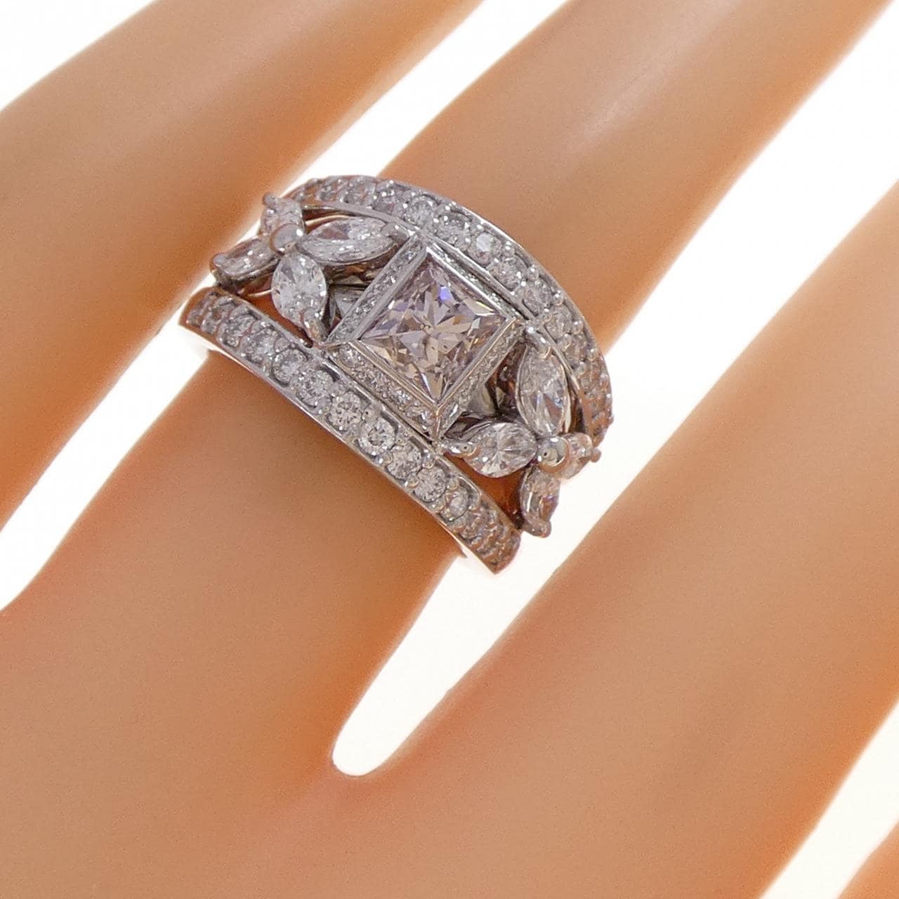 PT900 ピンクダイヤモンド リング 0.814CT