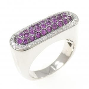 K18WG/K18BG サファイヤ リング 0.70CT