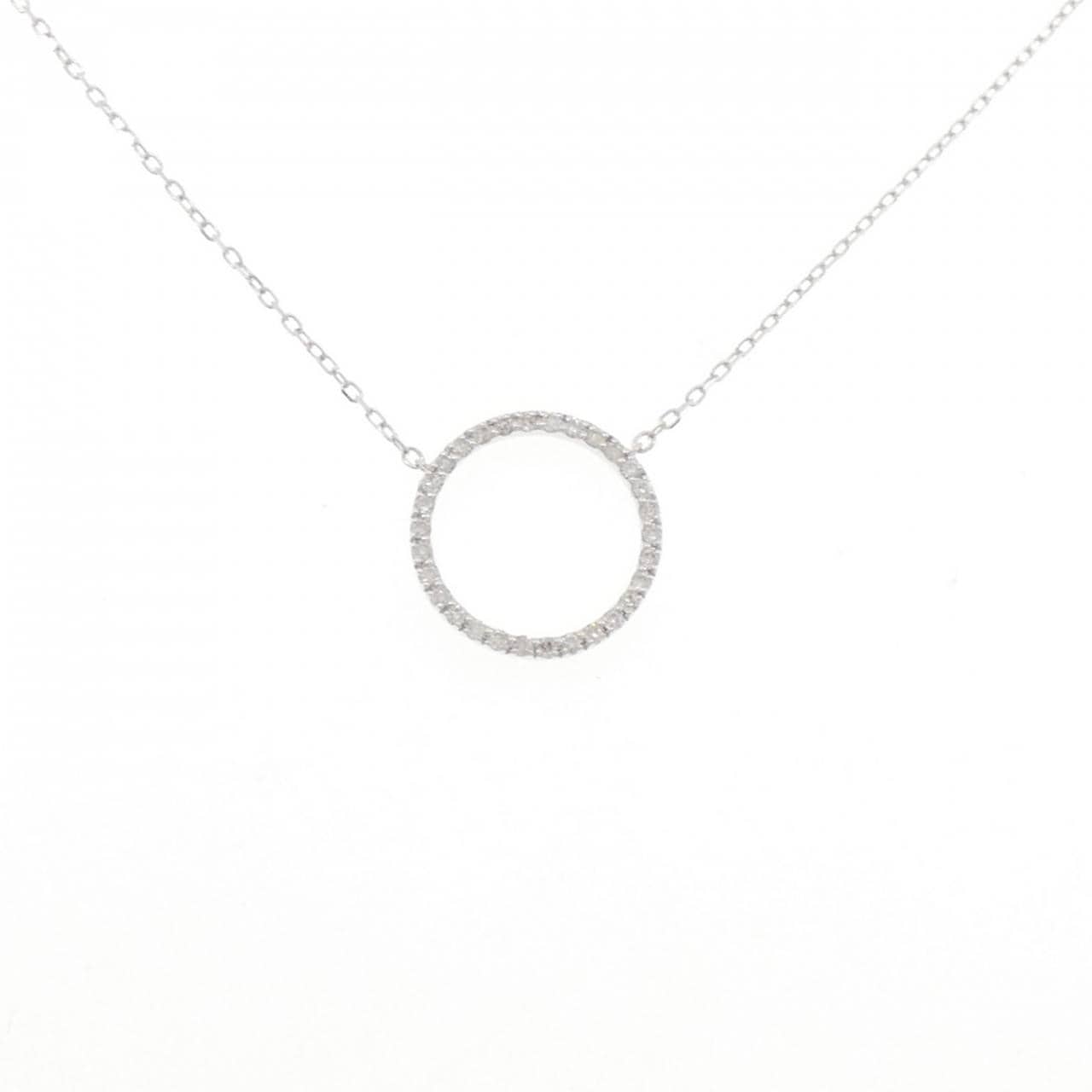 K10WG ダイヤモンド ネックレス 0.19CT