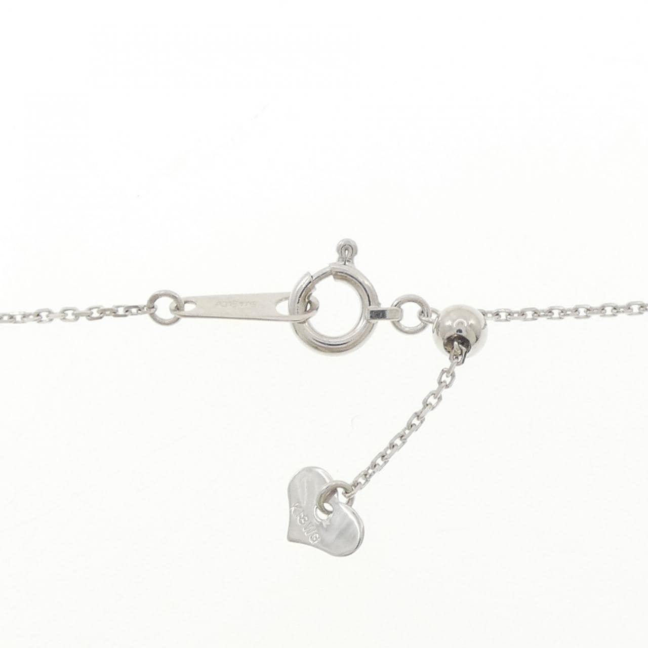 K18WG クローバー パヴェ ダイヤモンド ネックレス 1.00CT