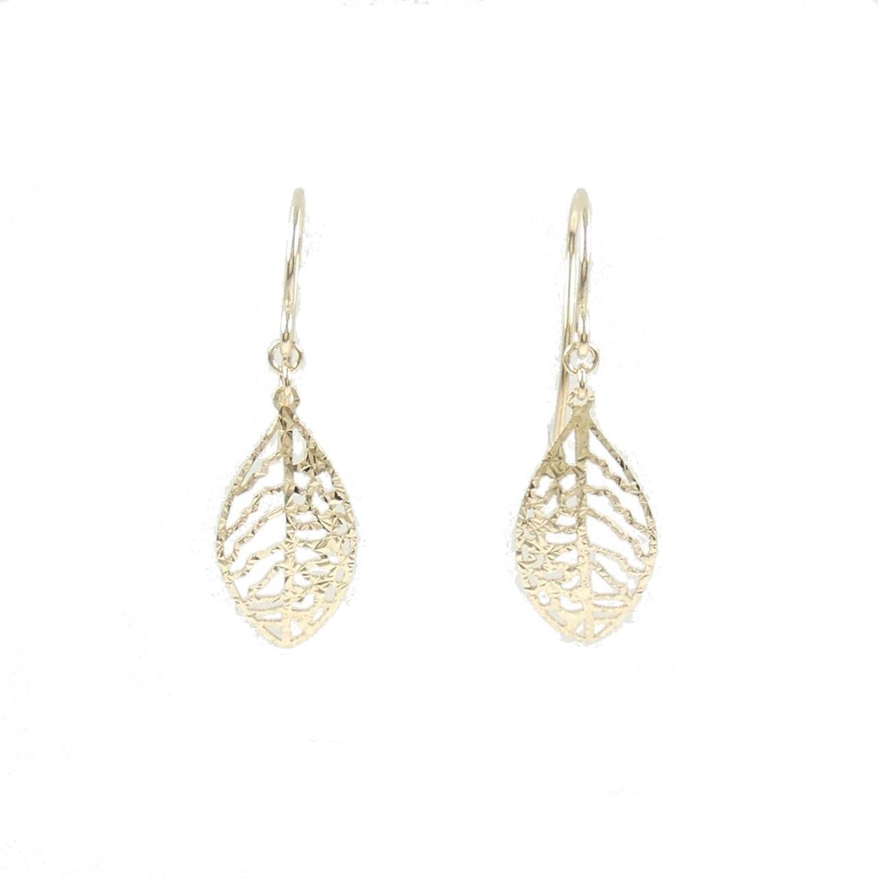 K14YG リーフ ピアス