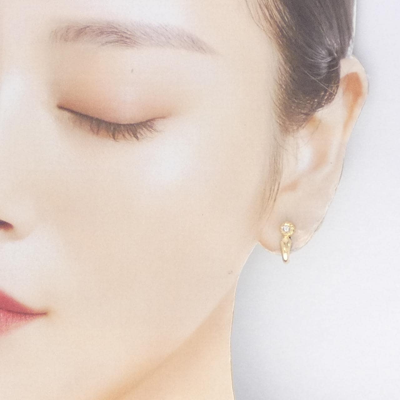 K18YG ダイヤモンド イヤリング 0.076CT