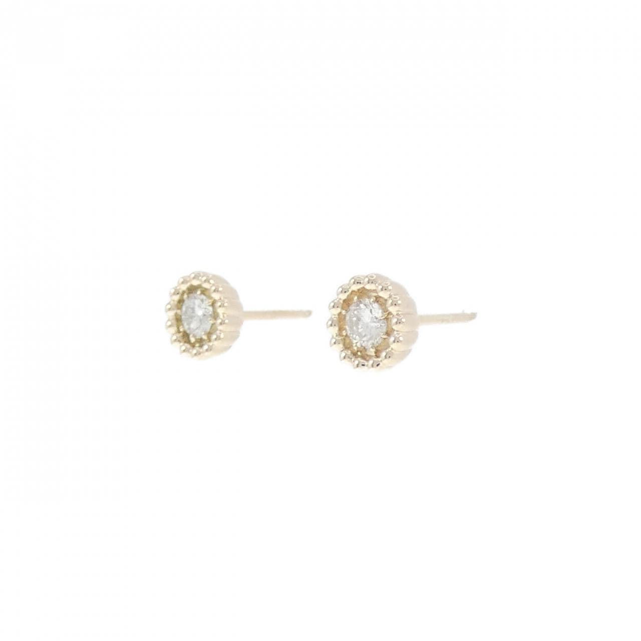 【リメイク】K10YG ダイヤモンド ピアス 0.14CT