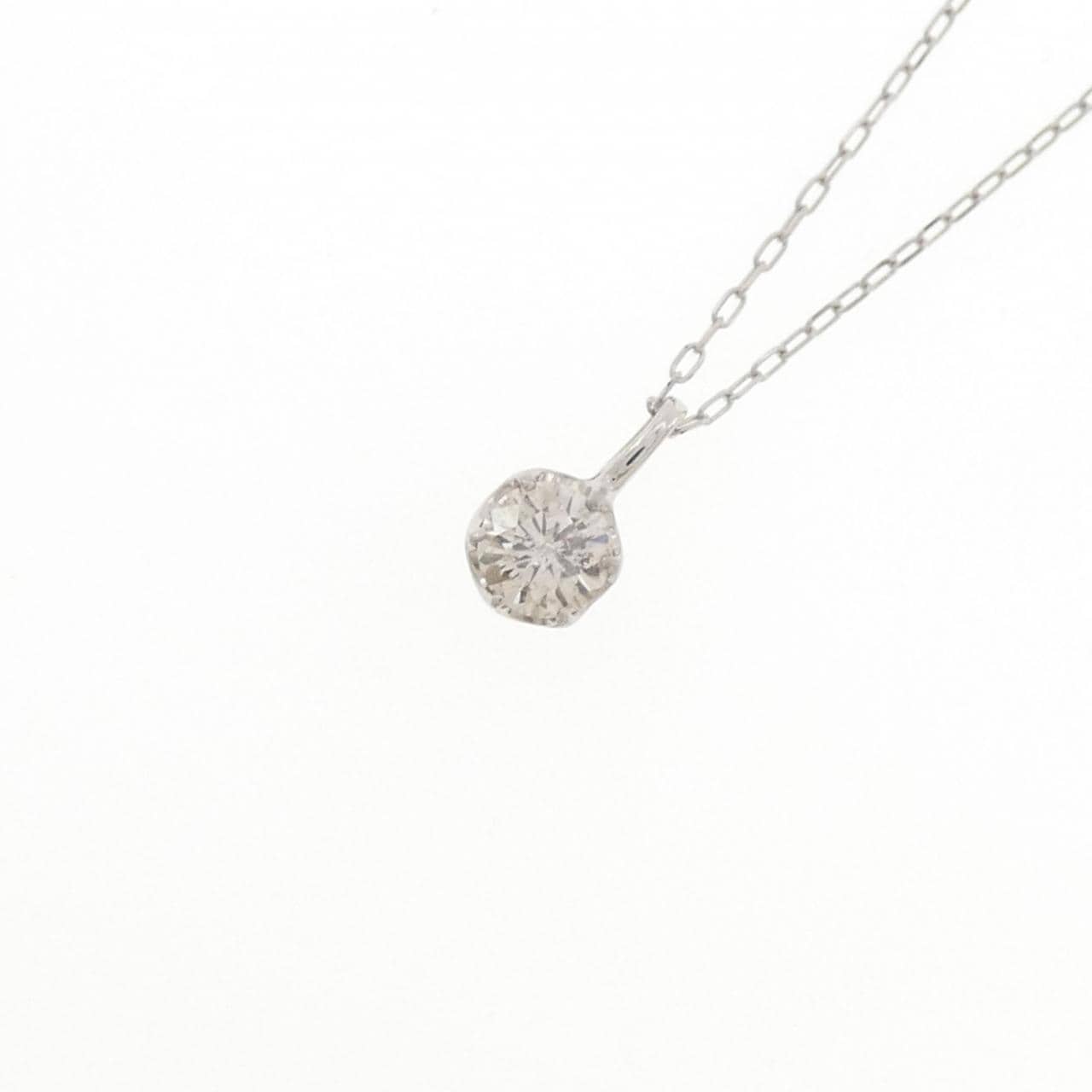 PT1000/PT850 ソリティア ダイヤモンド ネックレス 0.30CT