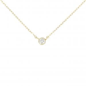 K18YG ソリティア ダイヤモンド ネックレス