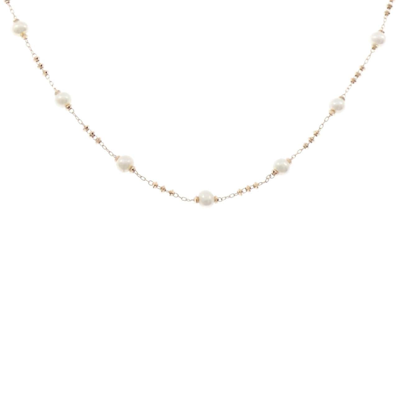 K18PG 淡水パール ネックレス