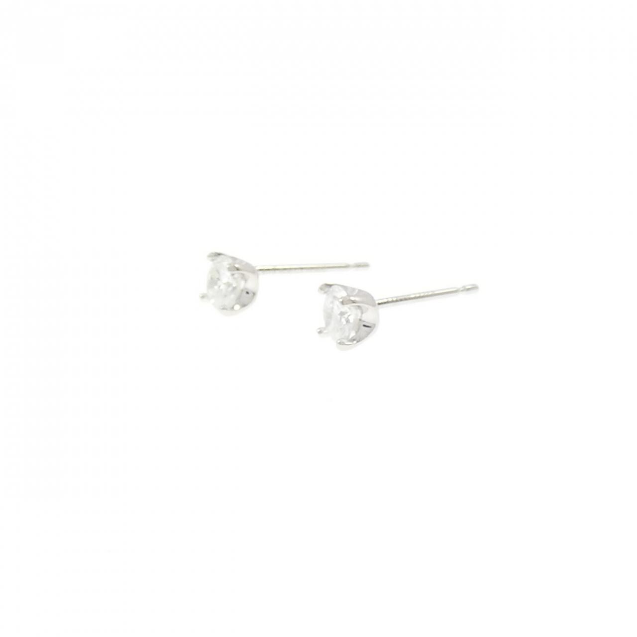 PT950/PT900 ソリティア ダイヤモンド ピアス 0.38CT