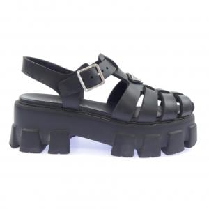 Prada PRADA Triangle Logo Monolith 1X853M Form橡胶凉鞋