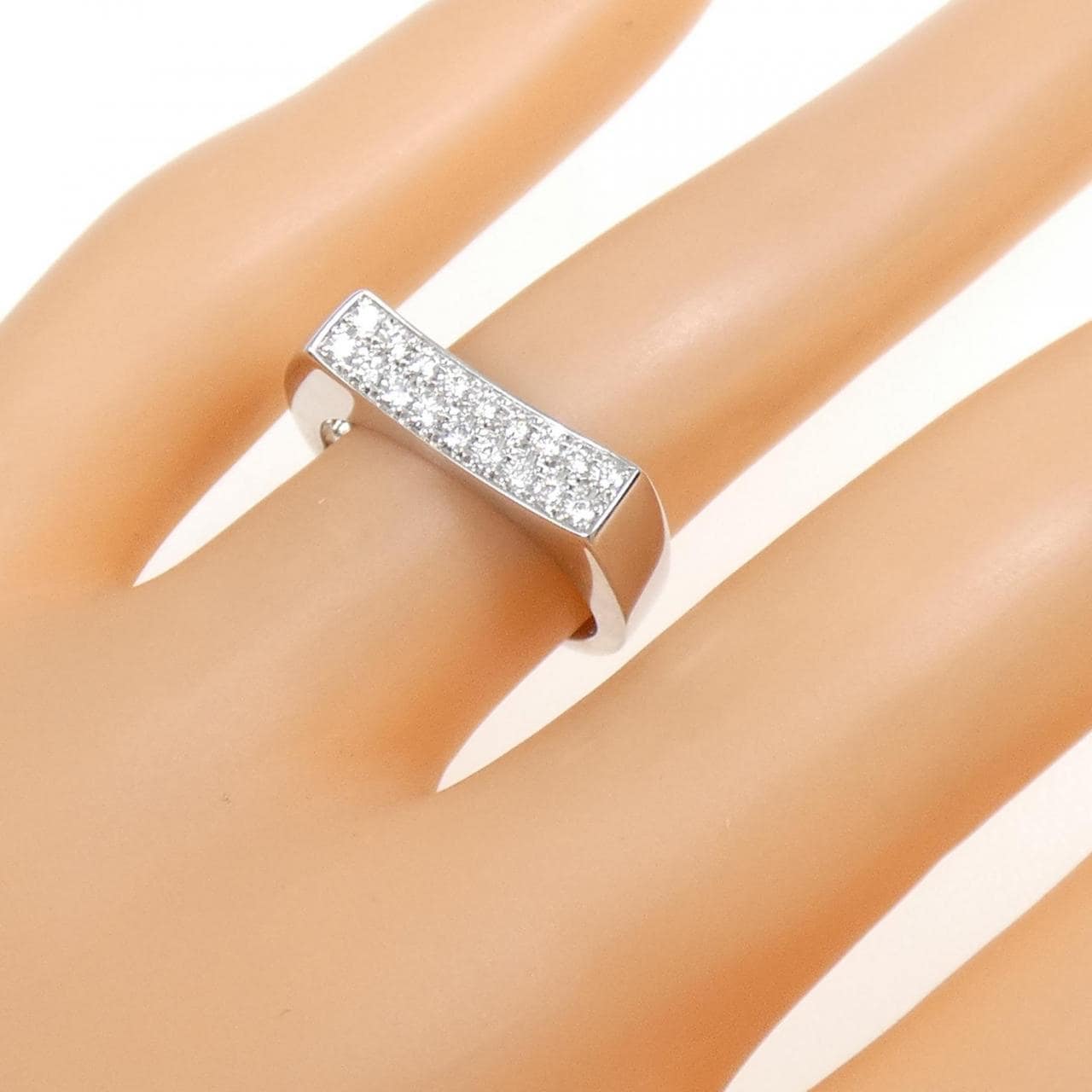 K18WG ダイヤモンド リング 0.18CT