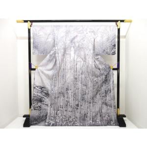 【未使用品】単衣　駒絽訪問着　友禅加工