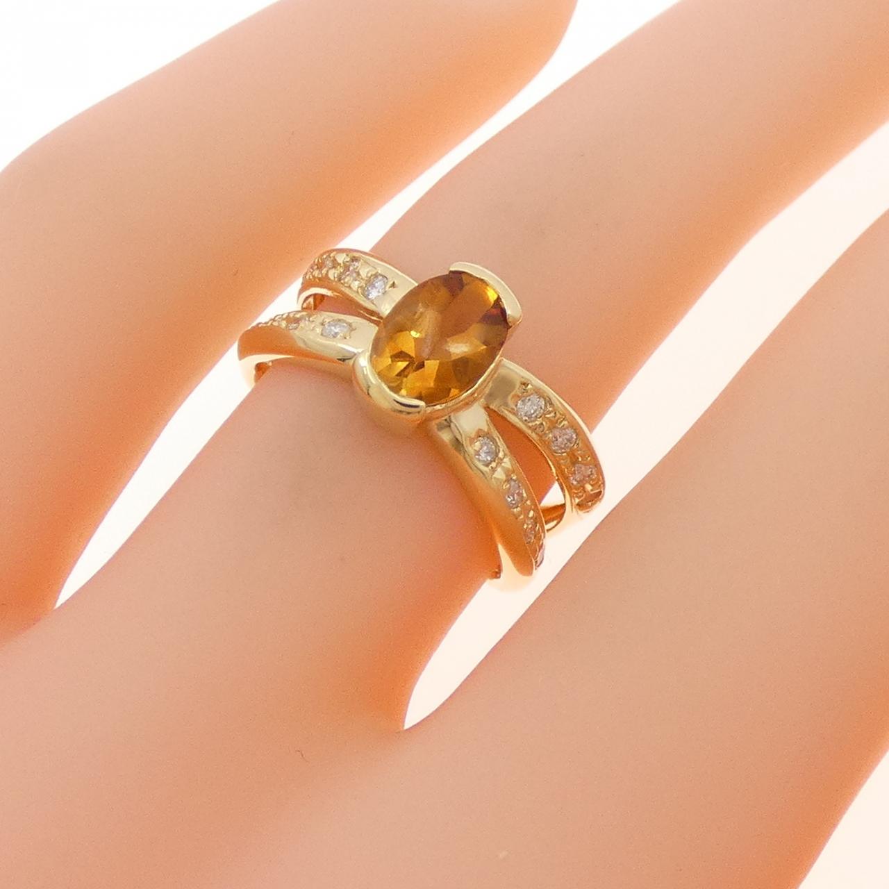 K18YG シトリン リング