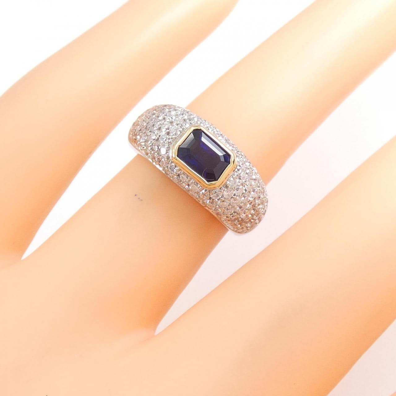 PT/750YG Sapphire Ring 0.78CT