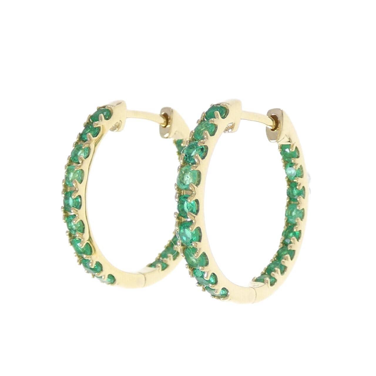 K18YG エメラルド ピアス 1.20CT