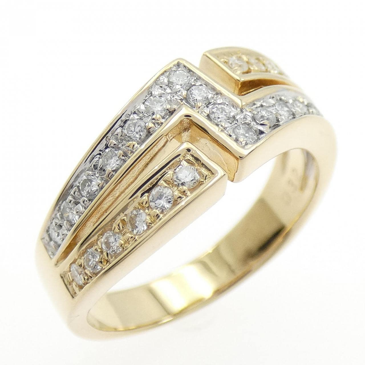 K18YG/K18WG ダイヤモンド リング 0.32CT