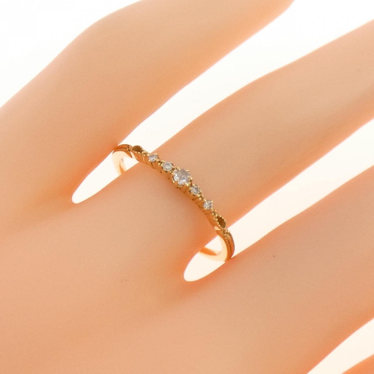 アガット ダイヤモンド リング 0.04CT