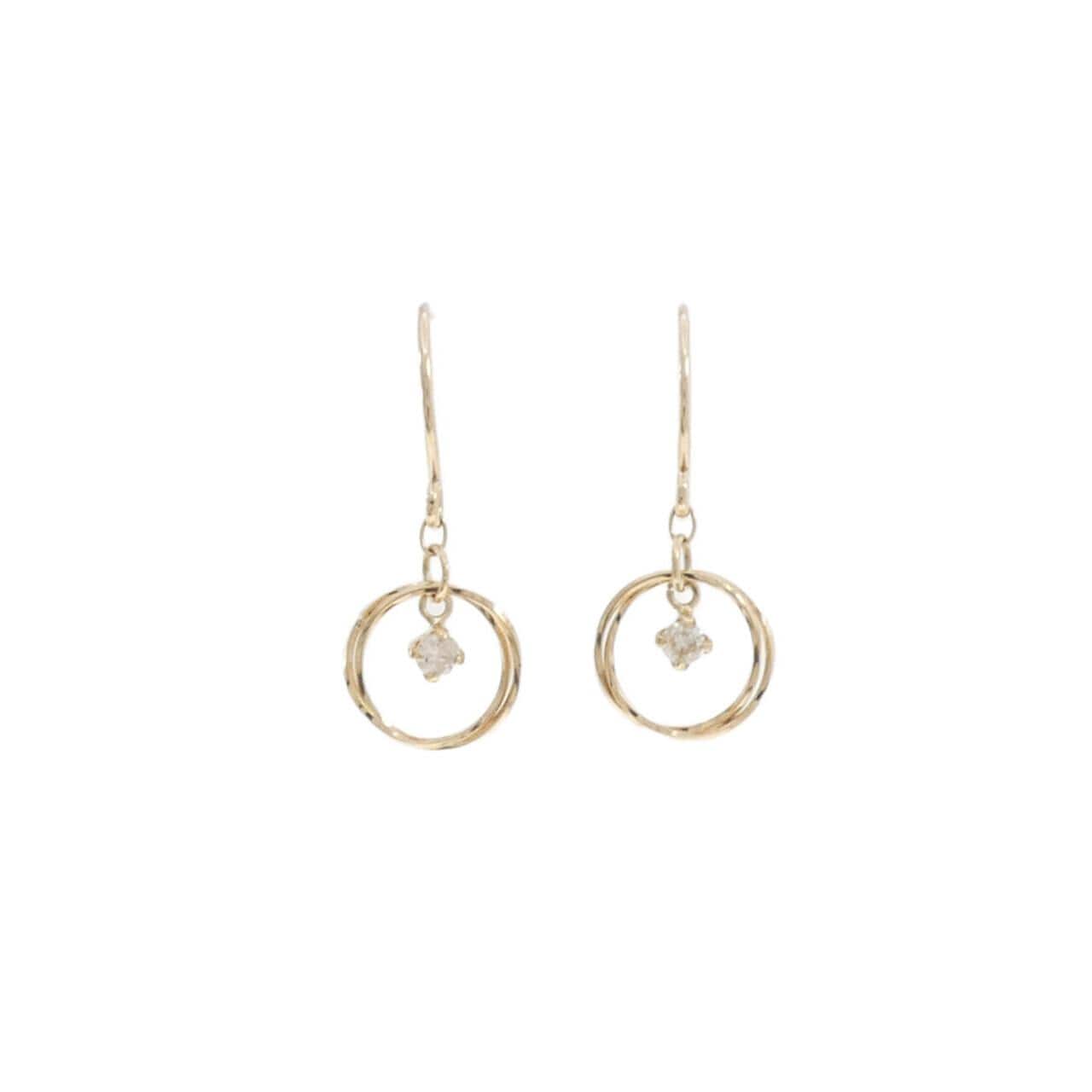 K10PG ダイヤモンド ピアス 0.06CT