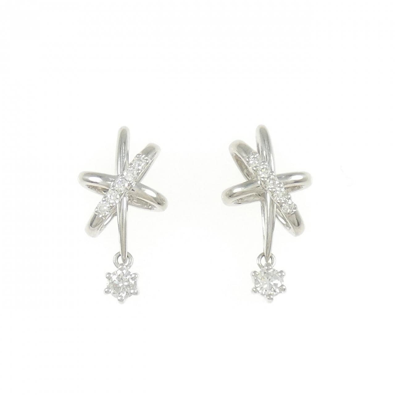 PT900 ダイヤモンド ピアス 0.32CT