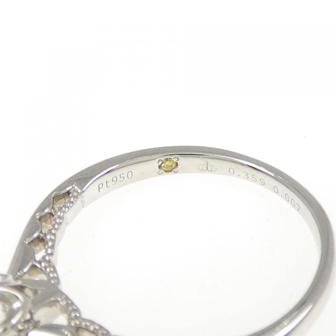 PT950 ダイヤモンド リング 0.359CT G VS1 EXT H&C