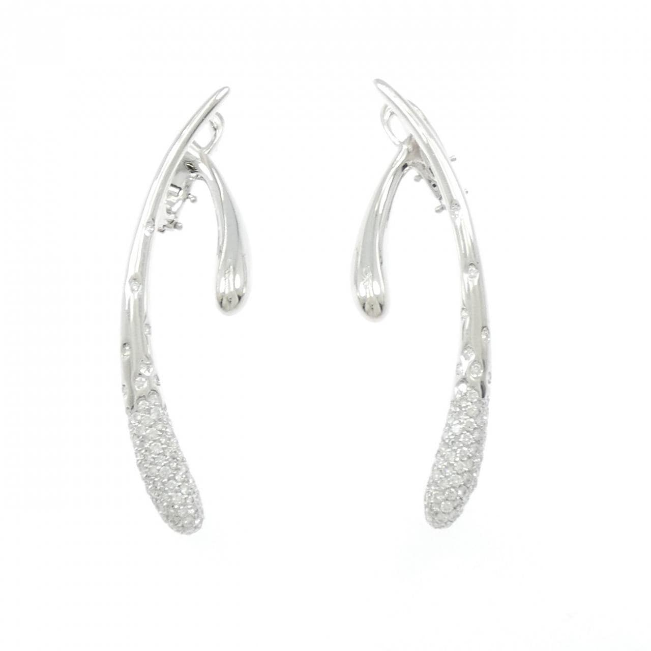 750WG ダイヤモンド ピアス 1.54CT