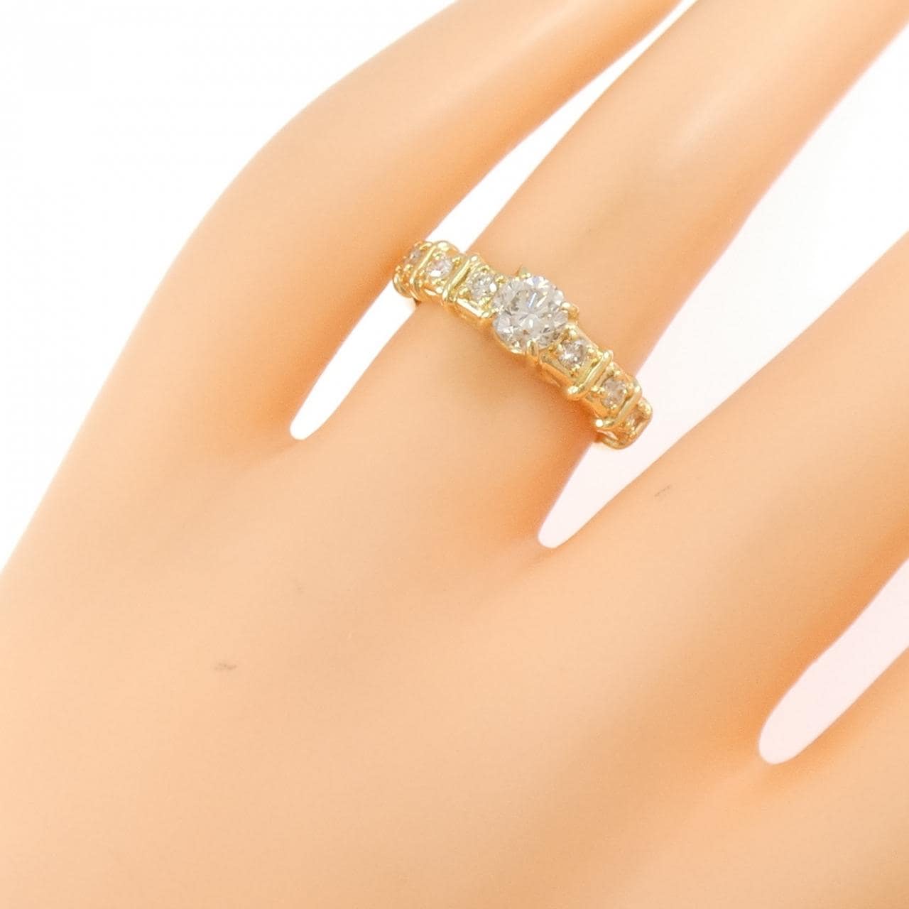 K18YG ダイヤモンド リング 0.531CT