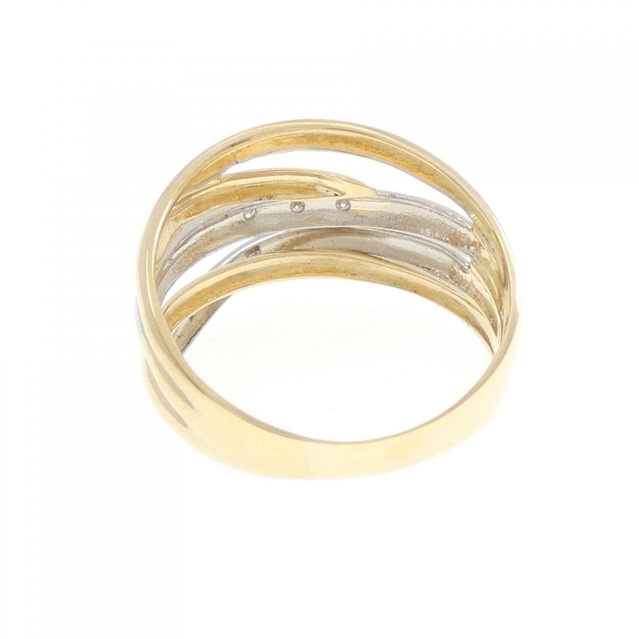 K18YG/PT ダイヤモンド リング 0.03CT