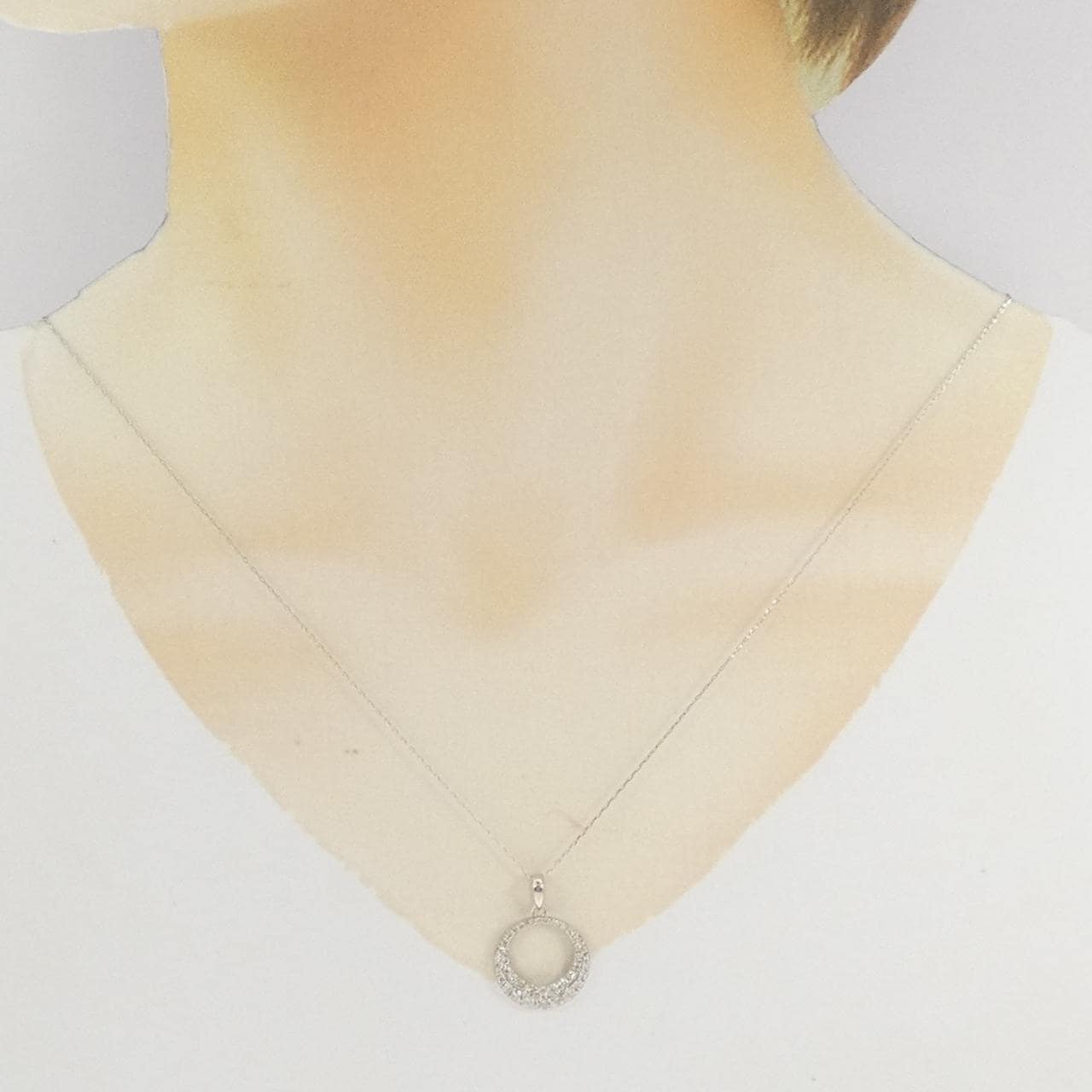 【新品】PT900 ダイヤモンド ネックレス 0.50CT