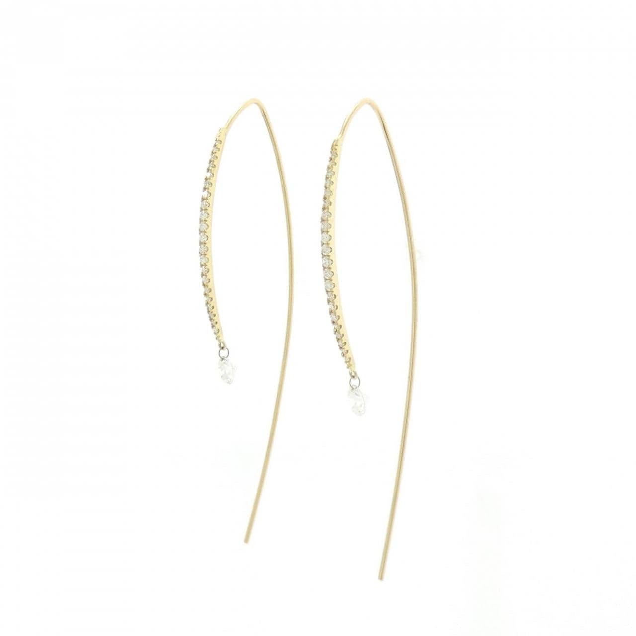 K18YG ダイヤモンド ピアス 0.38CT