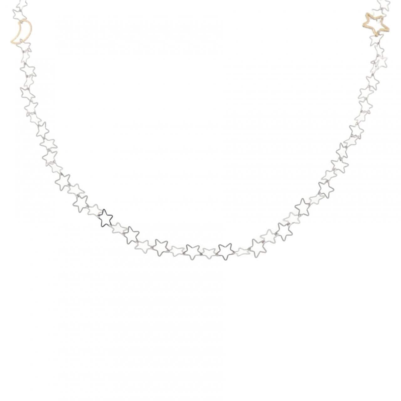 PT999/K24YG スター×ムーン ネックレス