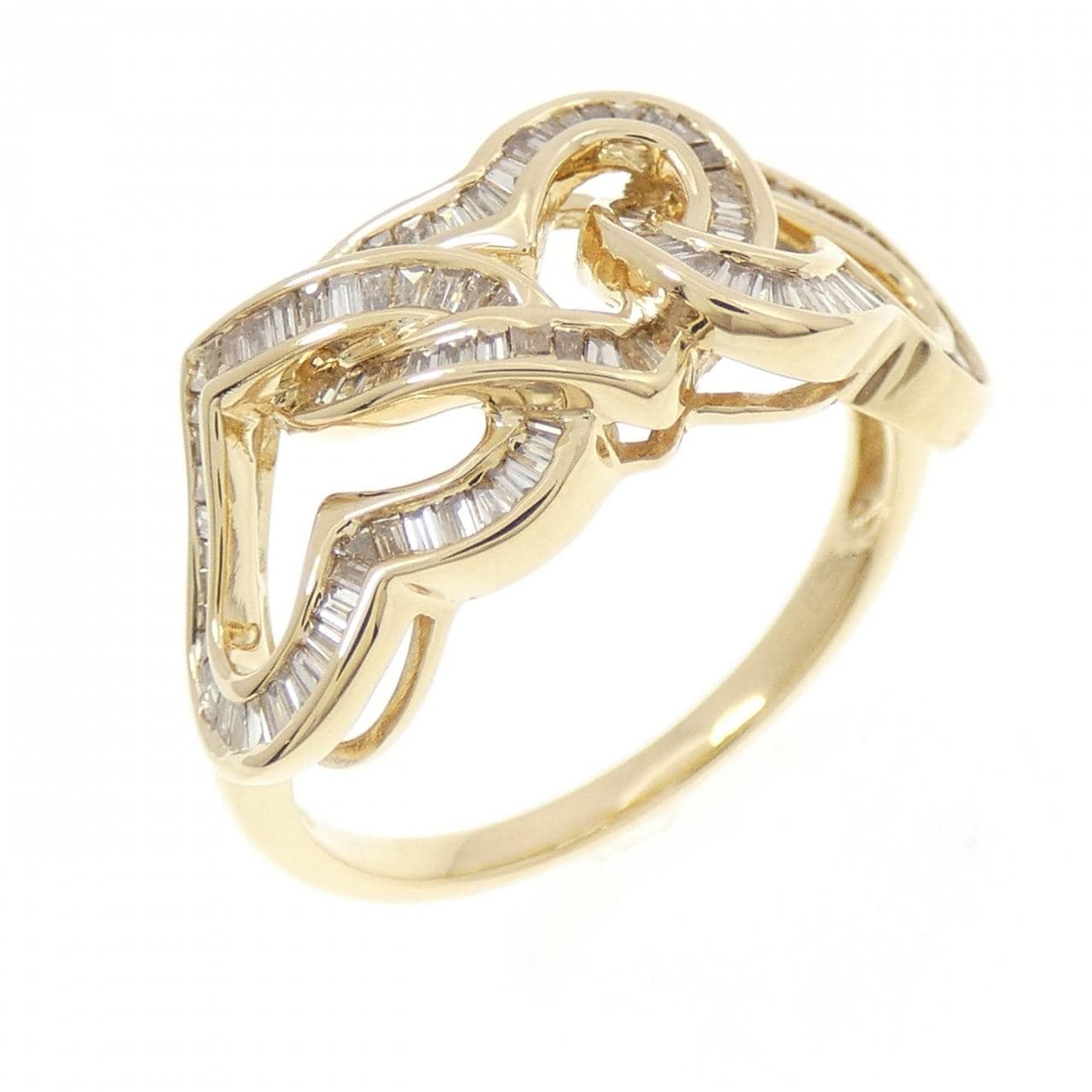 K18YG ハート ダイヤモンド リング 0.52CT