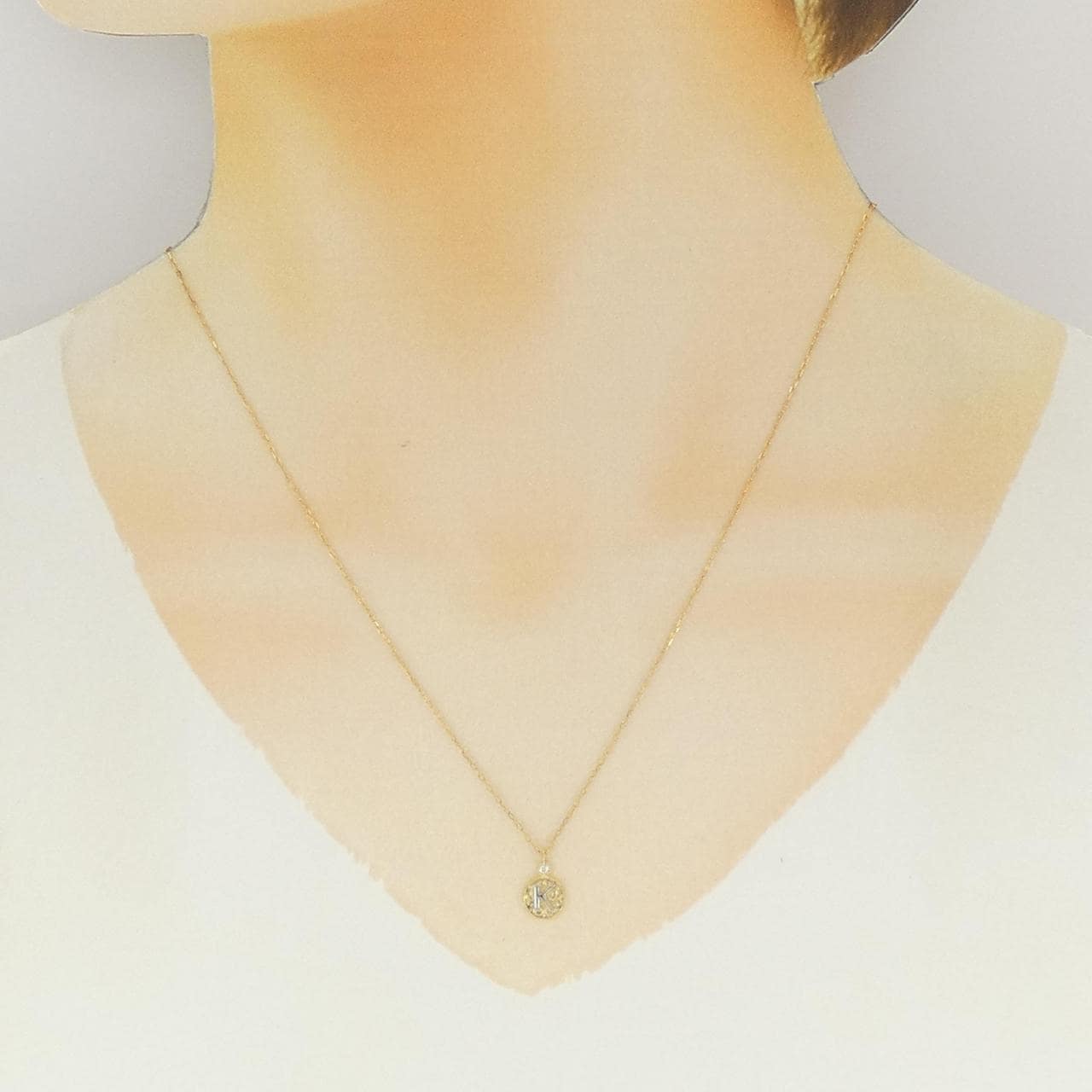 アガット ダイヤモンド ネックレス 0.01CT